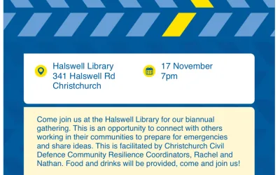 Emergency Hub Network Hui will be held at the Halswell Library