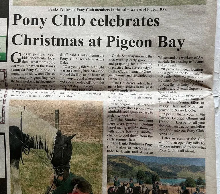 Banks Peninsula Pony Club Summer Traditions at Pigeon Bay