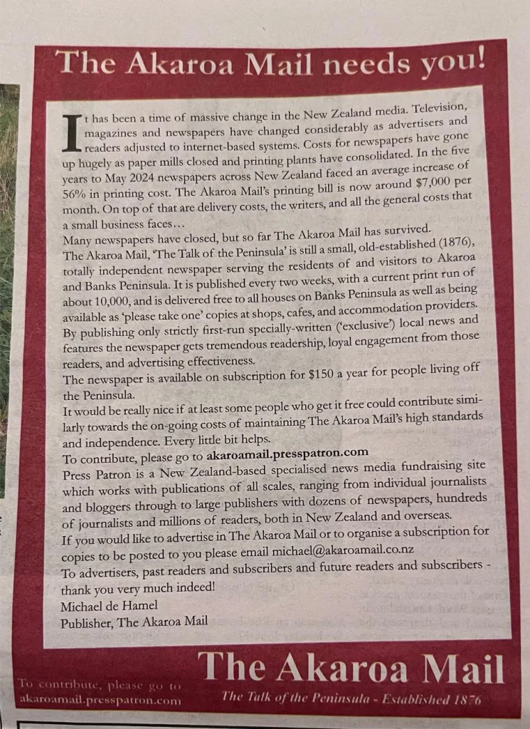150 Years of the Akaroa Mail and Why It Needs Your Help Now