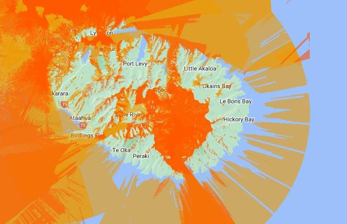 Mobile coverage on Banks Peninsula 2G and 3G